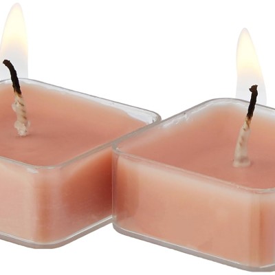 Wick-a-Roo - Heart Tealight Candles | Smokeless | No Residue | 4 Hours Burn Time (Set of 8, Rose)