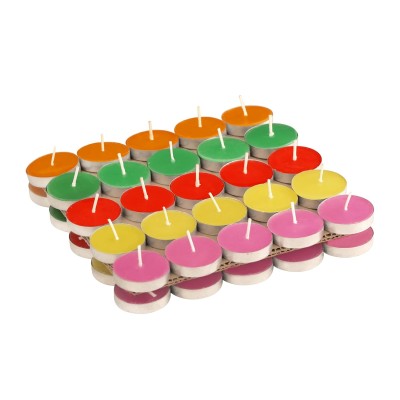 Wick-a-Roo Candles Paraffin Wax Candles Tea Light, 3 hr Burn time, No Residue Diwali Decoration,Smokeless, (100 PC Unscented)