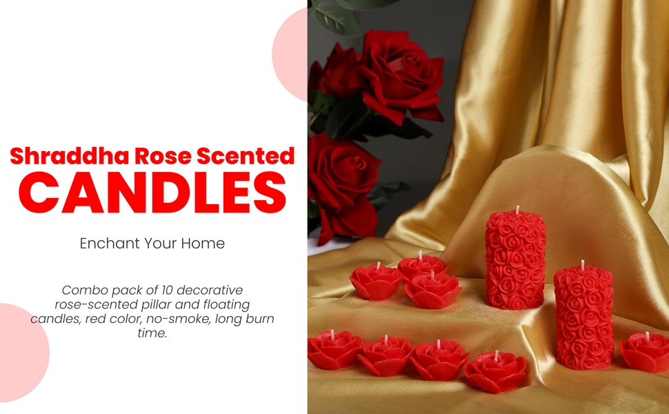 Shraddha-Creation-Scented-Candles-For-Home-Decor-Rose-Fragra